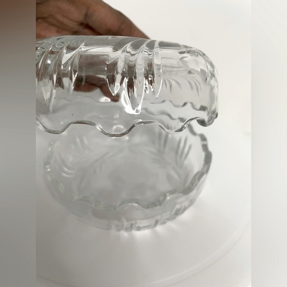Vintage Pressed Cut Glass Trinket Holder/Nesting Glass Bowls - Italy - Picture 9 of 9